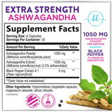 Hello Lovely! Extra Strength Ashwagandha Capsules bottle side view