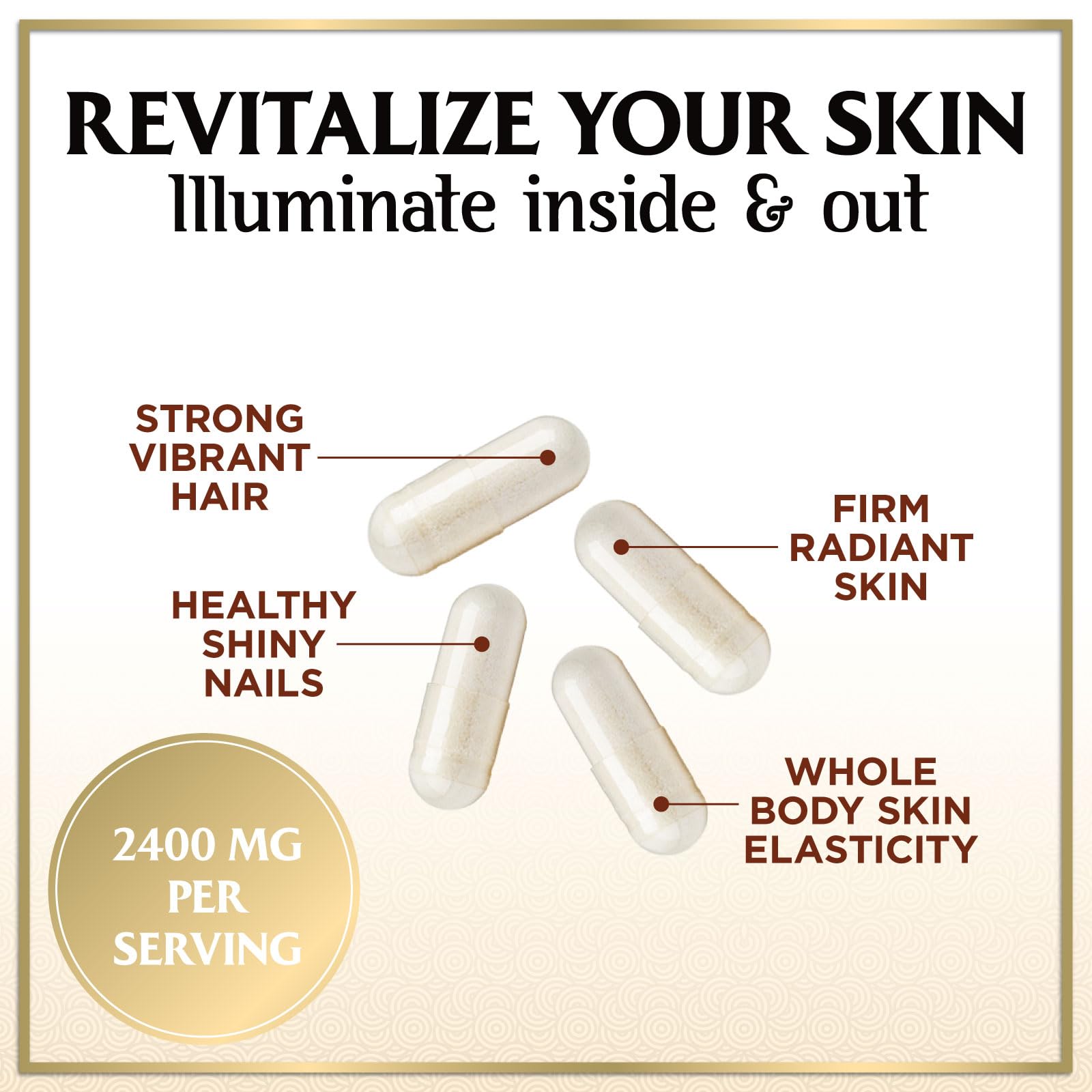 Hello Lovely! Multi Collagen Complex Capsules with a measuring spoon
