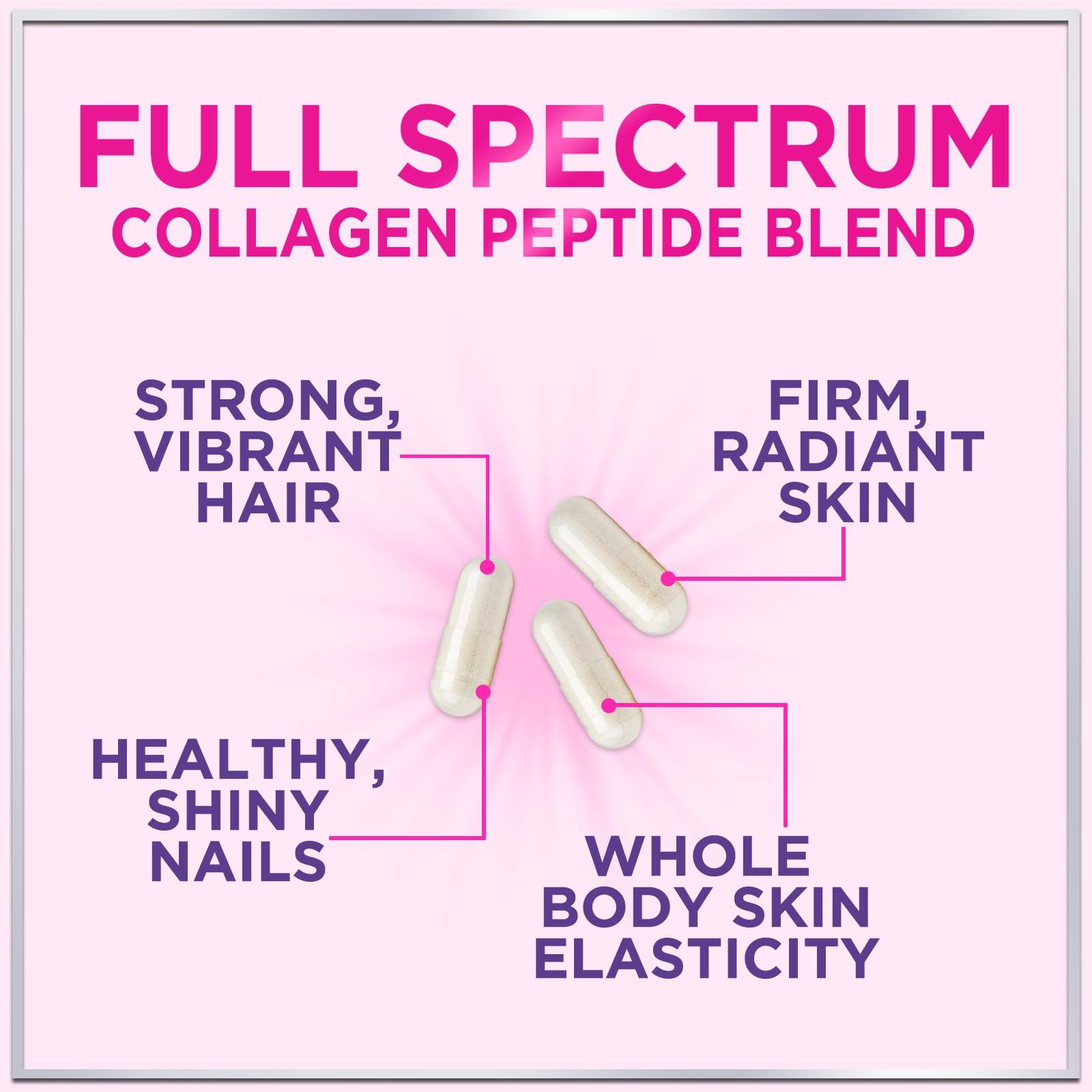 Hello Lovely! Multi Collagen Peptides Capsules on a wooden table