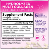 Hello Lovely! Multi Collagen Peptides Capsules side view with label
