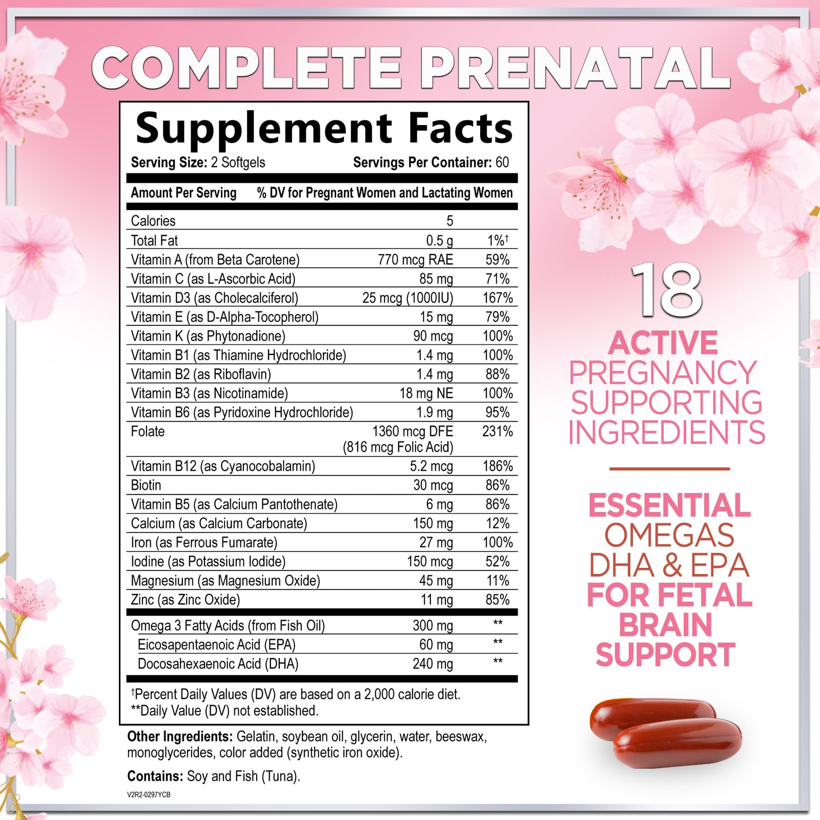 Hello Lovely! Prenatal Vitamins showing softgel capsule