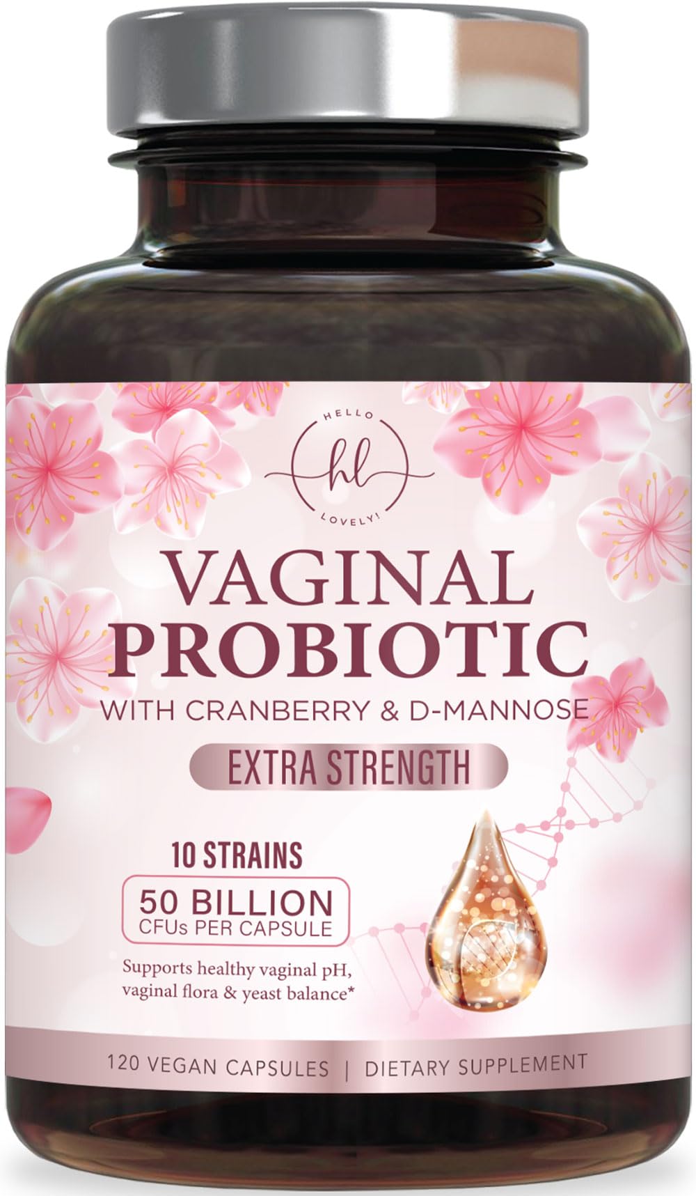 Hello Lovely! Probiotic Capsules 50 Billion CFU front view
