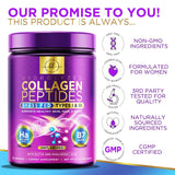Hello Lovely! Unflavoured Collagen Peptides Powder in a glass of water