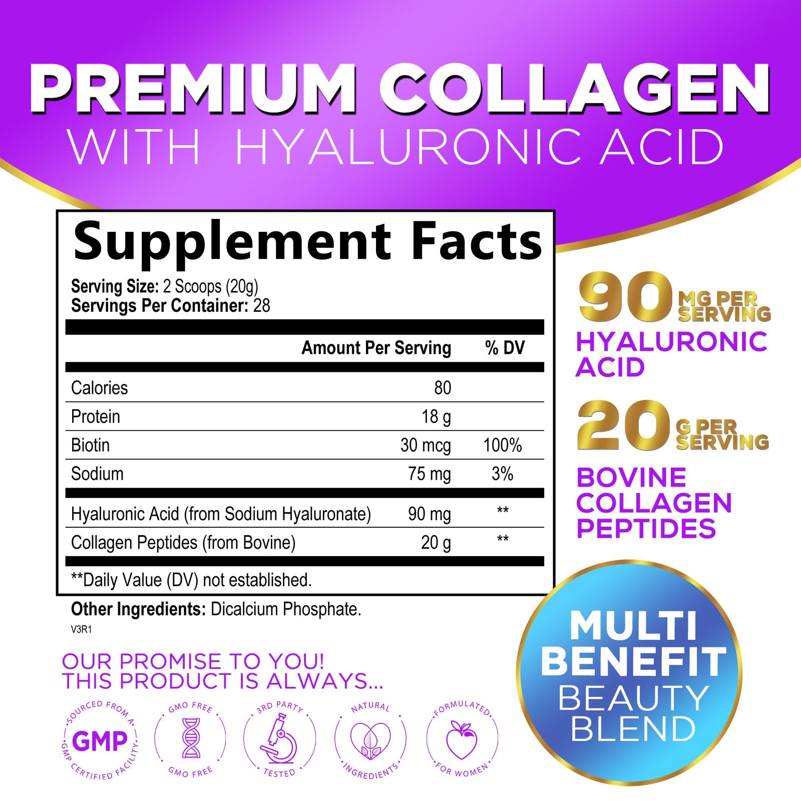 Hello Lovely! Unflavoured Collagen Peptides Powder packaging