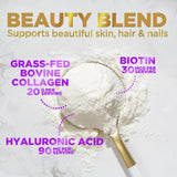 Hello Lovely! Unflavoured Collagen Peptides Powder with a scoop