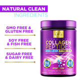 Hello Lovely! Unflavoured Collagen Peptides Powder with a spoon