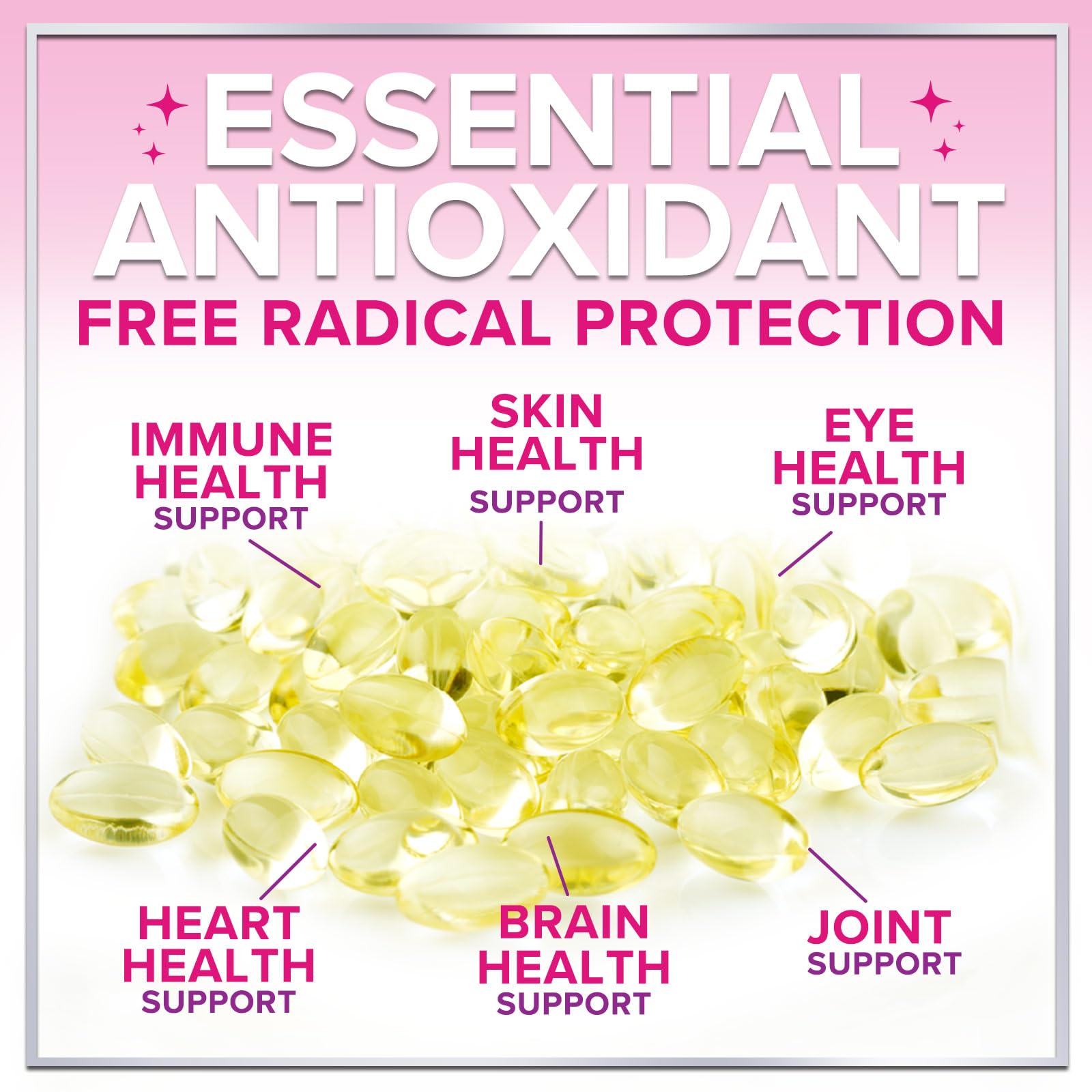 Hello Lovely! Vitamin E Softgels 180mg bottle with label