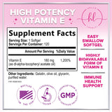 Hello Lovely! Vitamin E Softgels 180mg close-up of softgel
