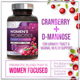 Hello Lovely! Women's Probiotic Capsules with cranberry extract displayed on a wooden table