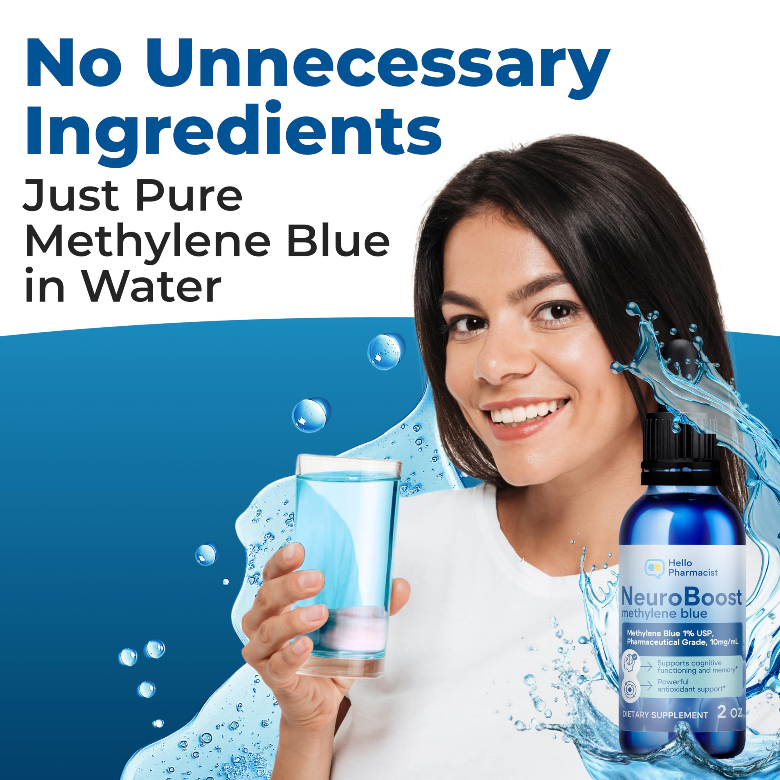 HelloPharmacist Methylene Blue 1% Liquid packaging details
