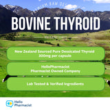 HelloPharmacist Raw Desiccated Thyroid Supplement 300mg capsules close-up