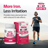 HEME support Hemeboost Forte Iron Supplement tablet in hand