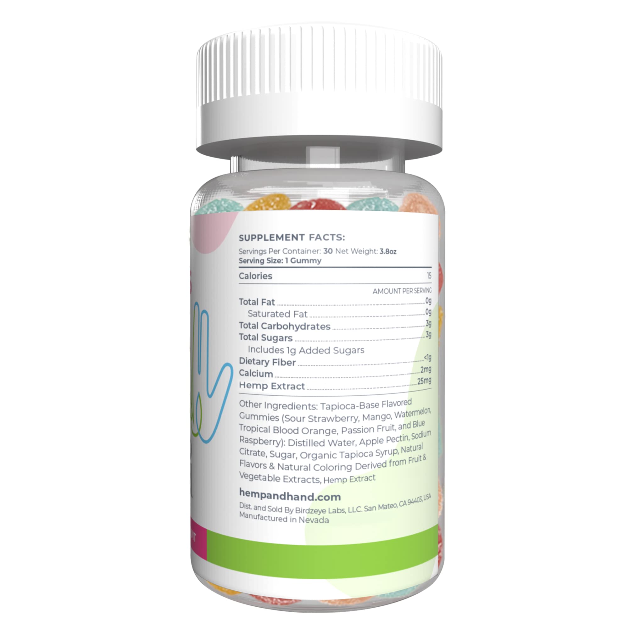 Hemp & Hand Omega 3-6-9 Gummies on a wooden table