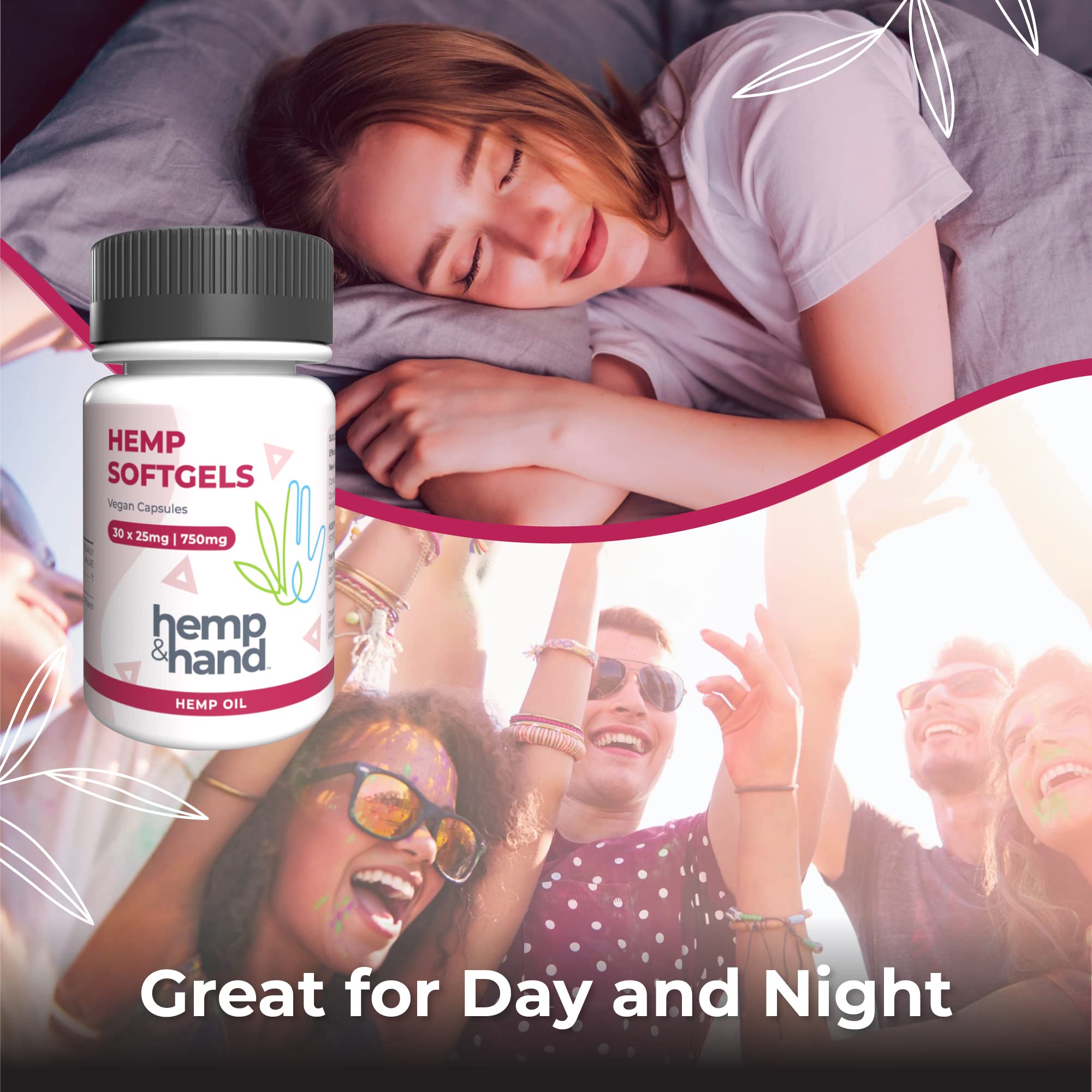 Hemp & Hand Omega 3-6-9 Softgels with measuring spoon for dosage