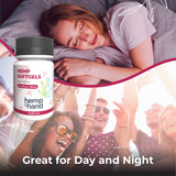 Hemp & Hand Omega 3-6-9 Softgels with measuring spoon for dosage