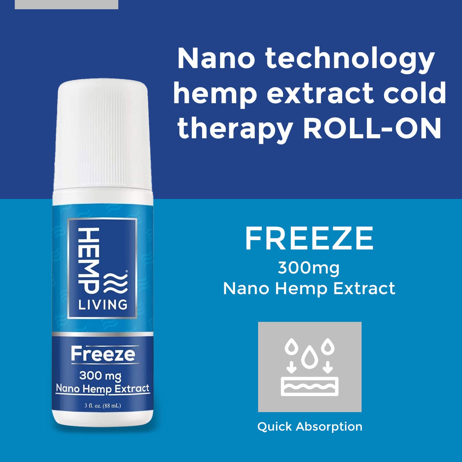 HEMP LIVING Hemp Oil Roll-On 300mg side view