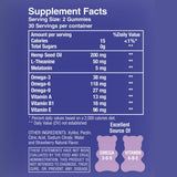 HEMPWAY Hemp Sleep Gummies Sugar Free Vegan 60 count with ingredients