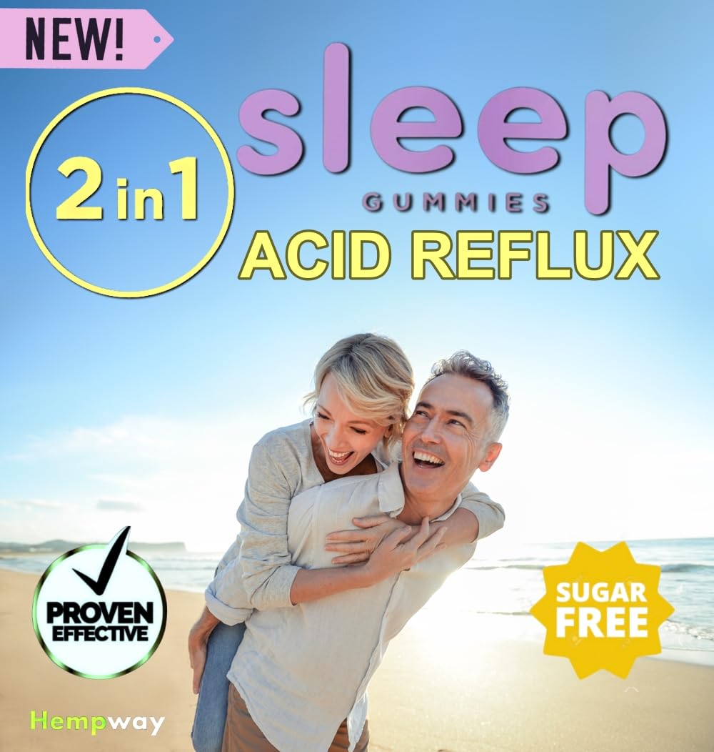 HEMPWAY Reflux Raft Nighttime Antacid Sleep Gummies packaging