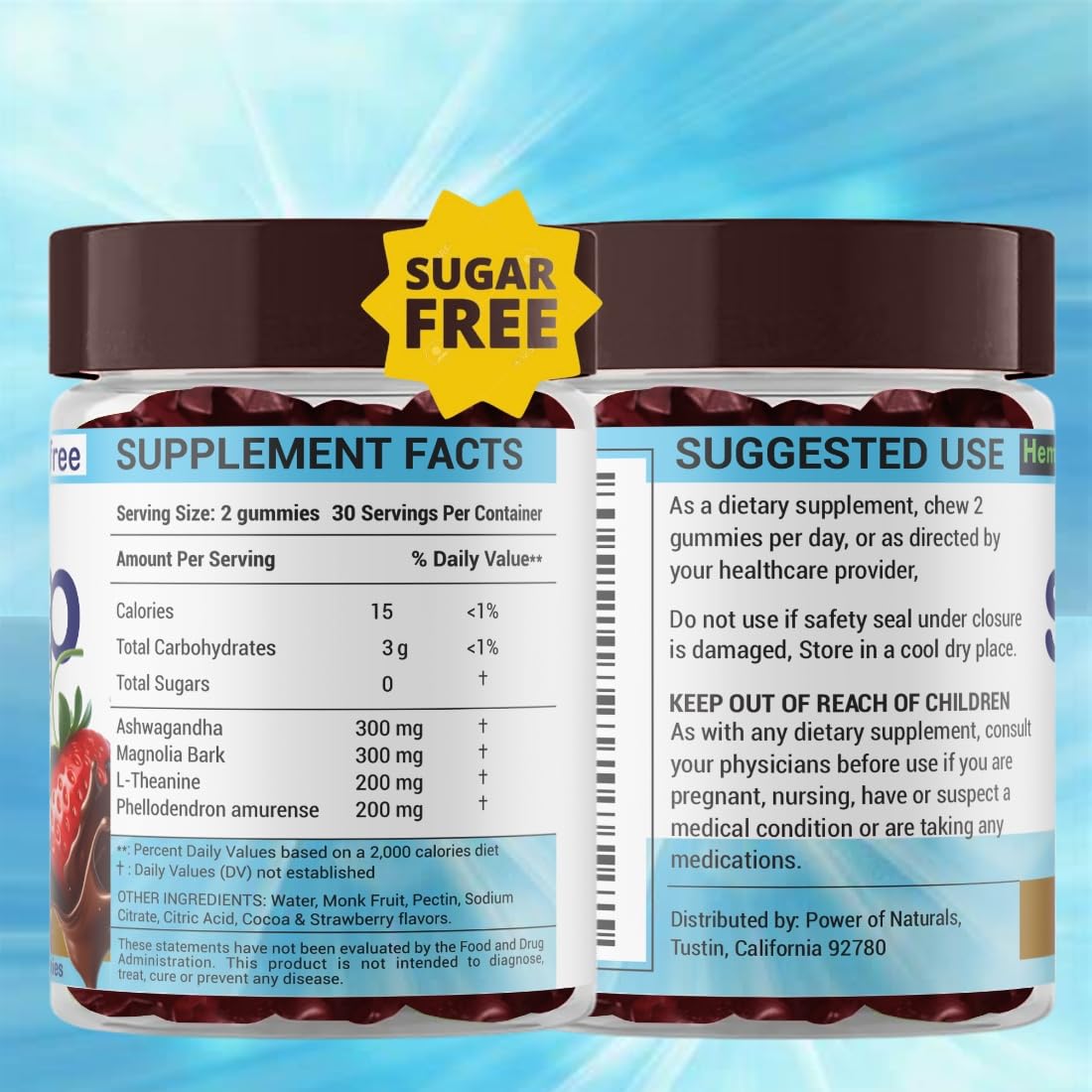 HEMPWAY Sleep Aid Gummies with a measuring spoon