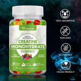 Hemyum Creatine Monohydrate Gummies lifestyle scene with gym equipment