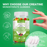 Hemyum Creatine Monohydrate Gummies with exercise equipment