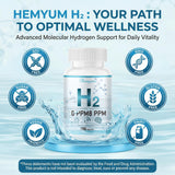 Hemyum Hydrogen Tablets side view with dosage instructions