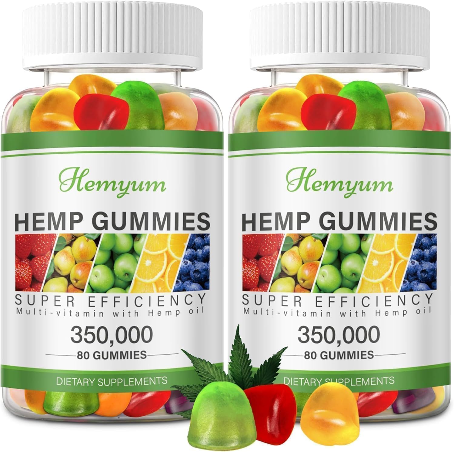 Hemyum Organic Hemp Gummies 3:1 Omega 3-6-9 front view