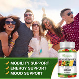 Hemyum Organic Hemp Gummies 3:1 Omega 3-6-9 gummies on a table