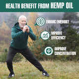Hemyum Organic Hemp Oil 259g displayed on a wooden table