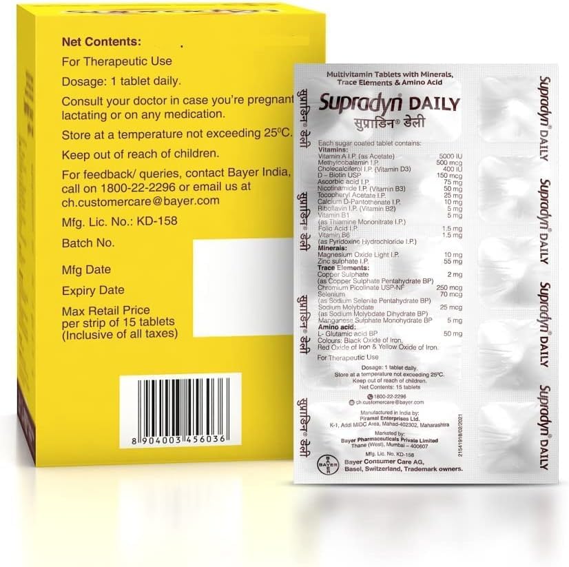 HENU Multivitamins 165g packaging side view