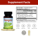 Hepagard Milk Thistle Liver Support Supplement on a wooden table