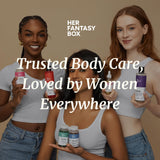 Her Fantasy Box Body Magic Chlorophyll Capsules displayed with greenery