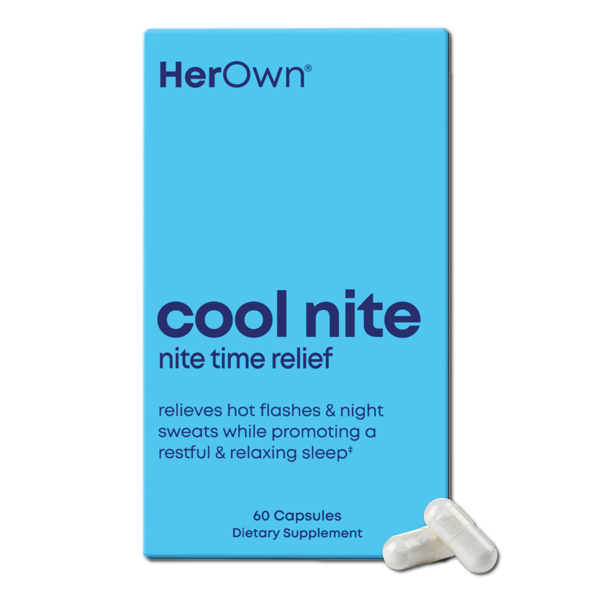 her own Cool Nite Black Cohosh Supplement front view