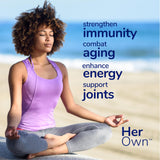 her own Irish Sea Moss Capsules 500mg capsules on a wooden table