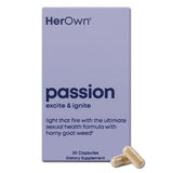 her own Passion Libido Support Capsules front view with packaging
