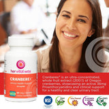 her vital way Cranberex Cranberry Capsules 36mg PAC ingredients list