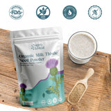 Herb & Heal Organic Milk Thistle Seed Powder tea preparation