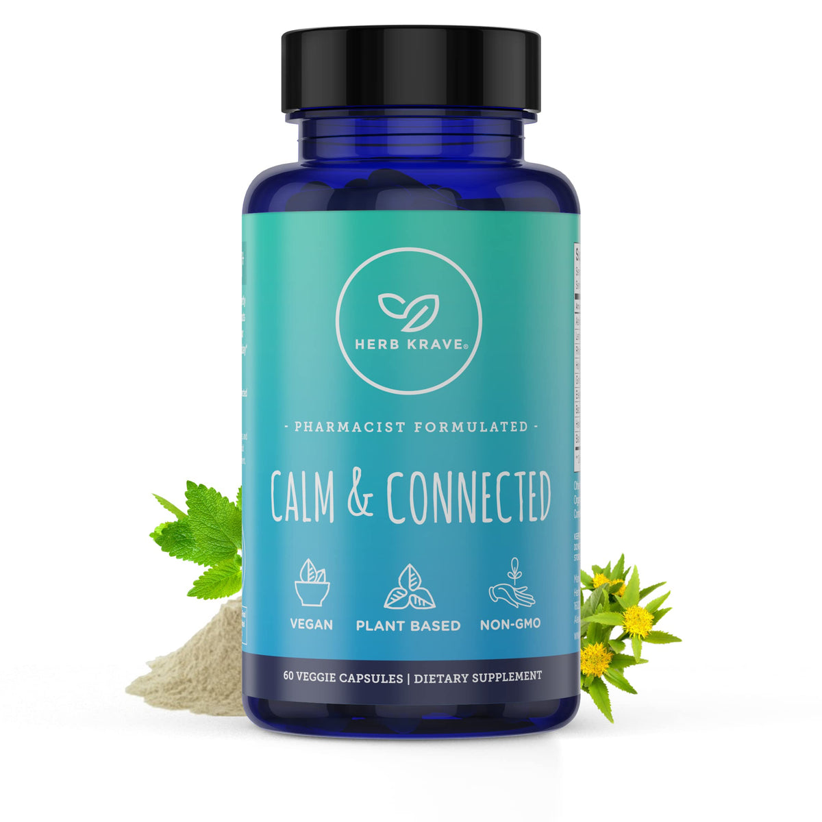 Herb Krave Calm and Connected Adrenal Extracts 50g front view