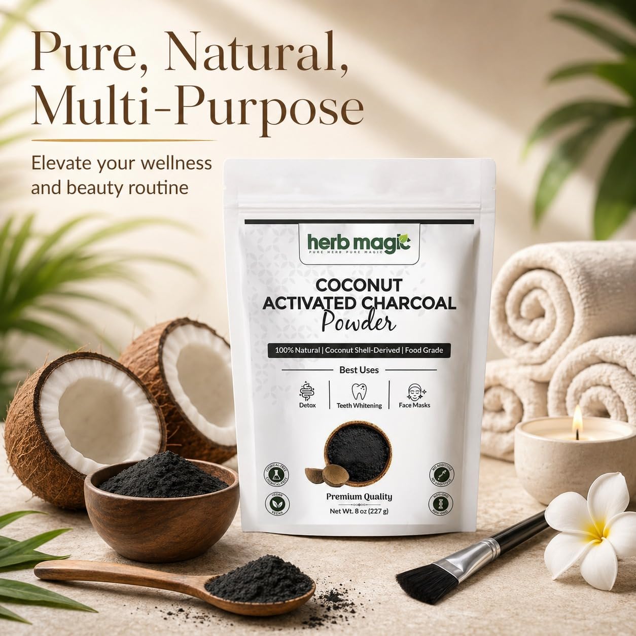 Herb Magic Coconut Charcoal Powder for soap making