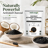 Herb Magic Coconut Charcoal Powder mixing with oils