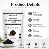 Herb Magic Coconut Charcoal Powder packaging details