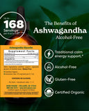 Herb Pharm Ashwagandha Liquid Extract back view with ingredients