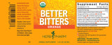 Herb Pharm Better Bitters 2oz liquid herbal extract back view