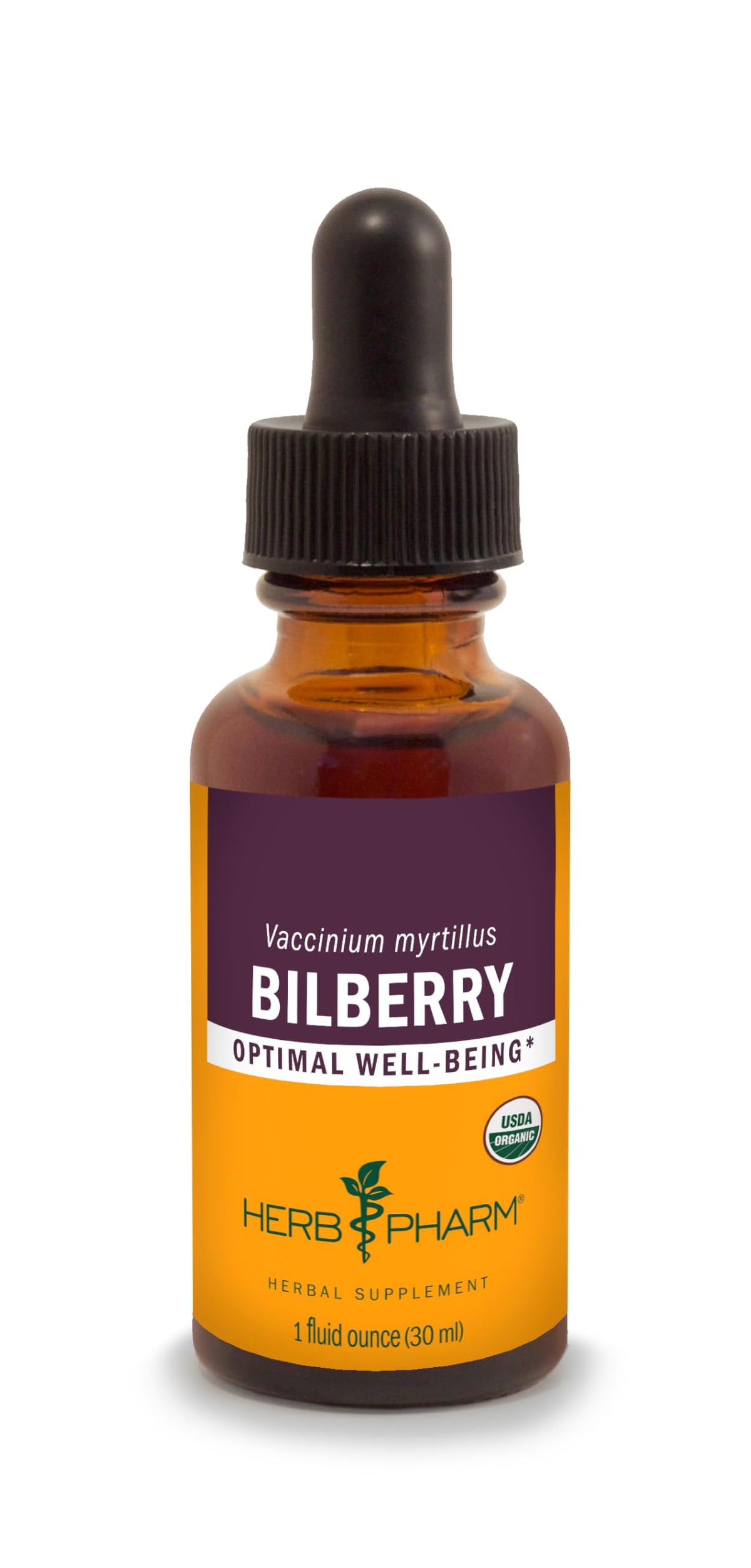 Herb Pharm Bilberry Extract liquid supplement front view