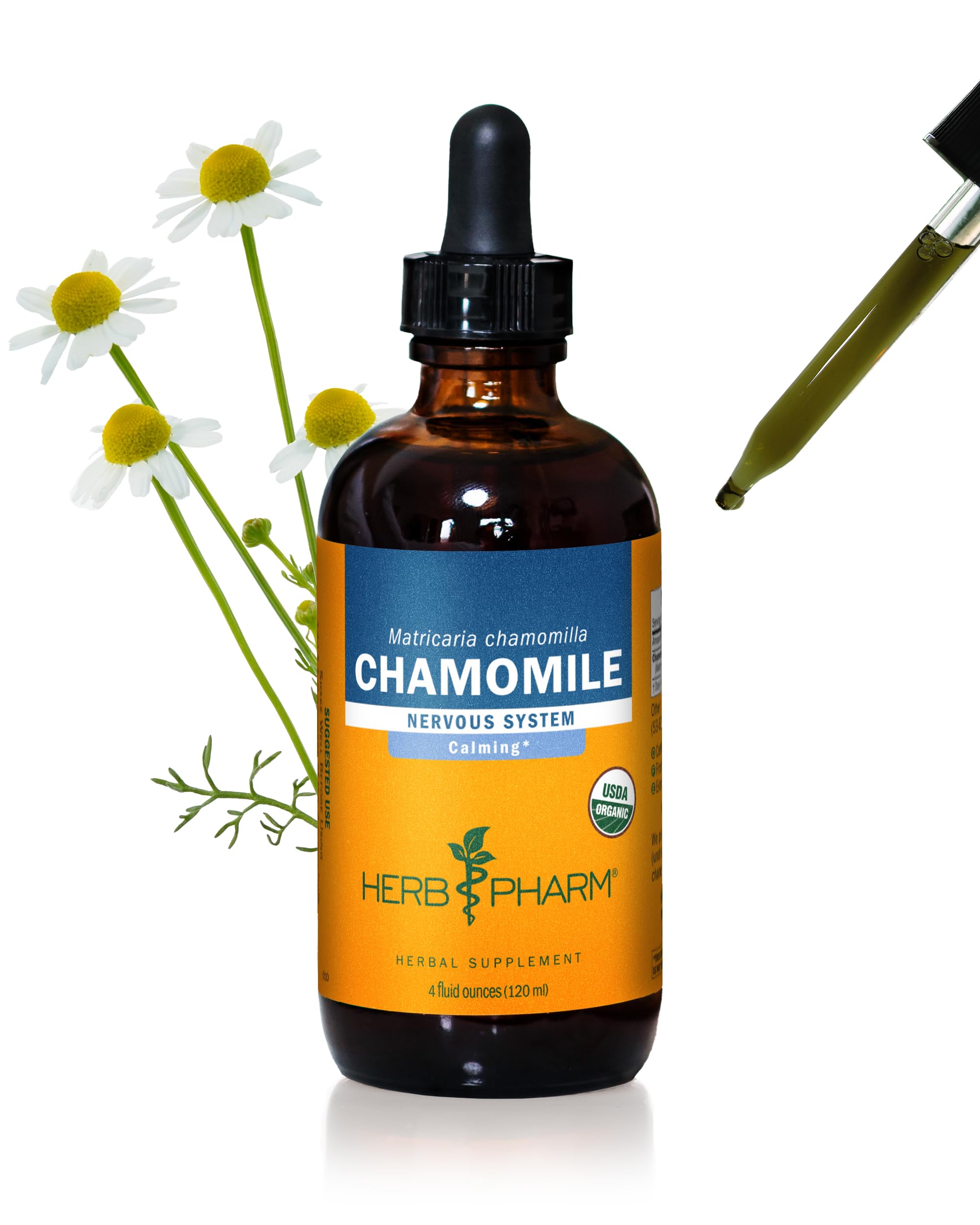 Herb Pharm Chamomile Extract 4 oz bottle front view