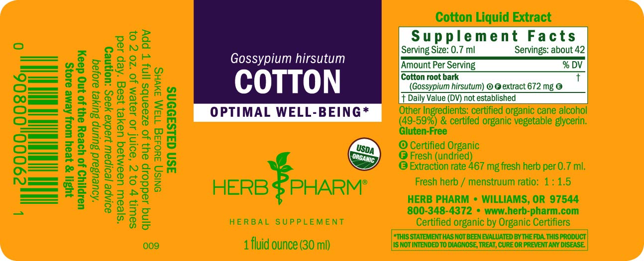 Herb Pharm Cotton Extract Echinacea ingredients list