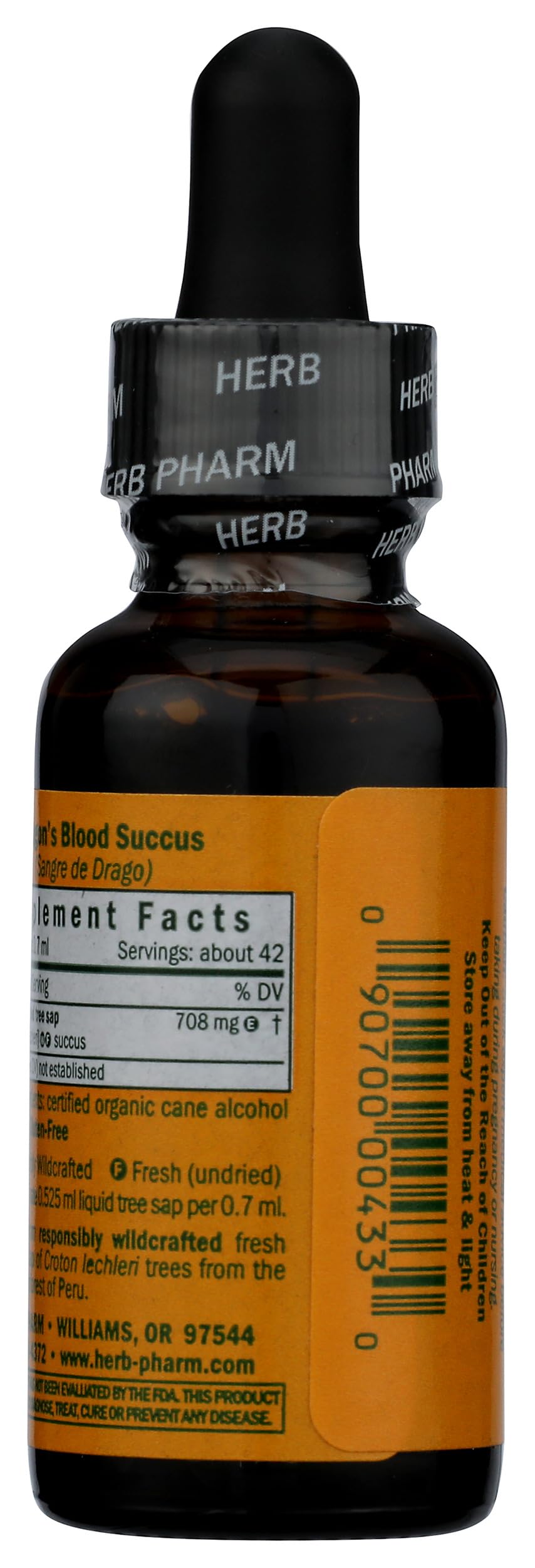 Herb Pharm Dragon's Blood Liquid Extract 28g bottle side view