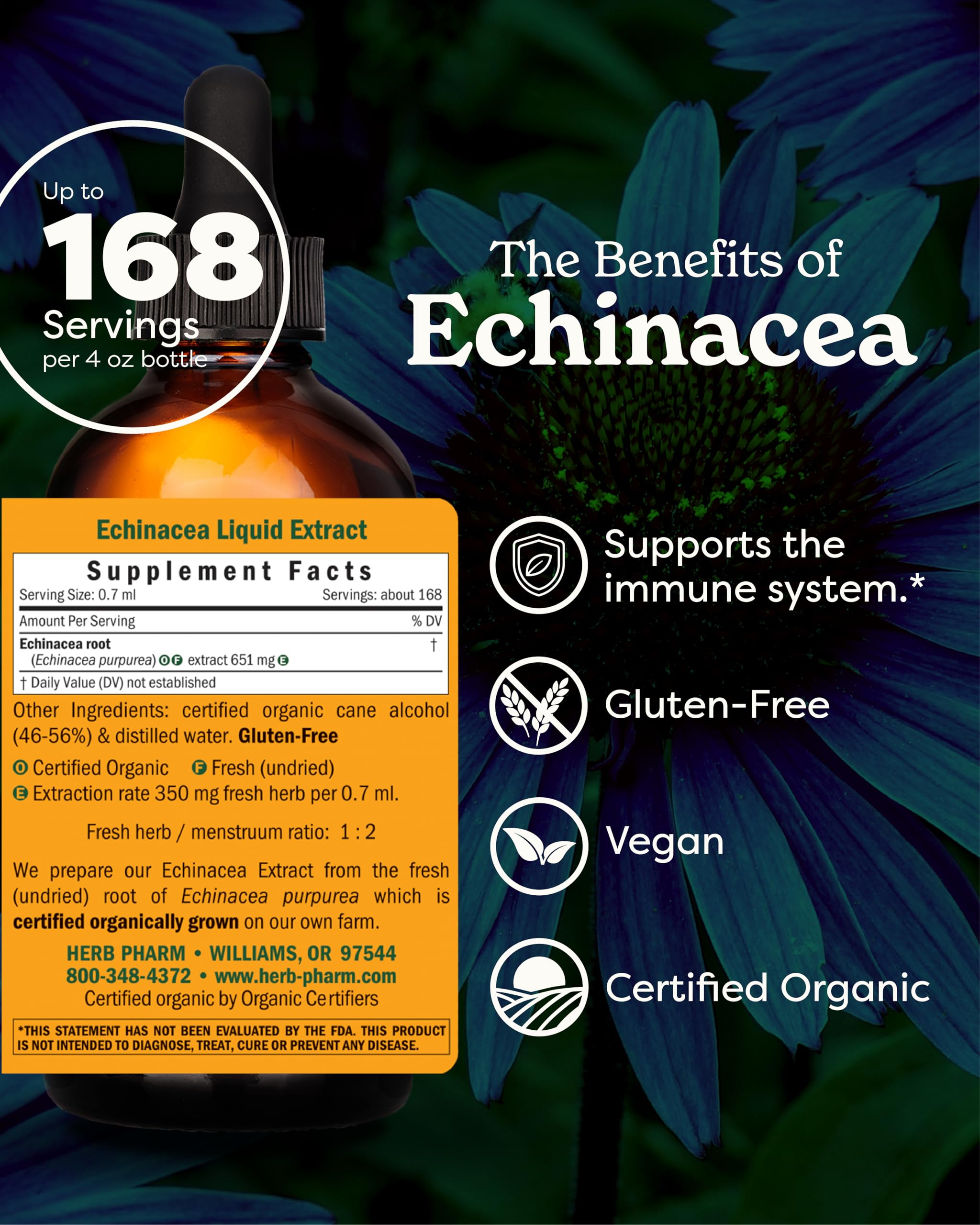 Herb Pharm Echinacea Liquid Extract 113g packaging
