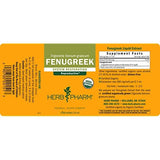 Herb Pharm Fenugreek Liquid Extract 113g label close-up