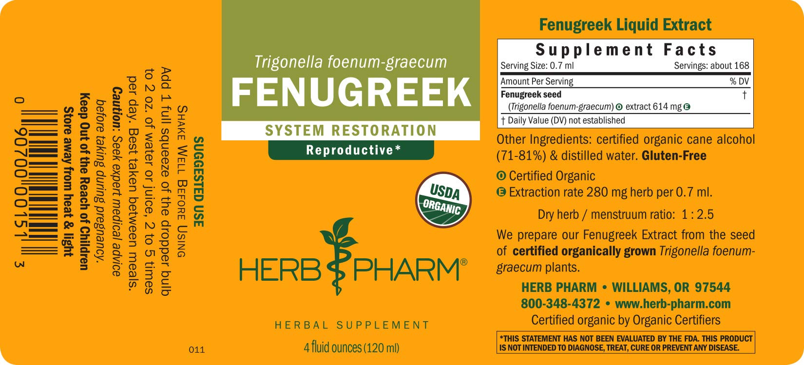 Herb Pharm Fenugreek Liquid Extract 113g packaging